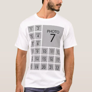 Camiseta Crie sua própria COLAGEM FOTO Personalizada 22