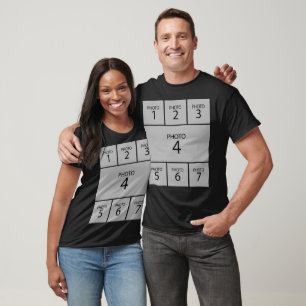 Camiseta Crie sua própria COLAGEM FOTOGRÁFICA 7 Personaliza
