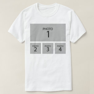 Camiseta Crie sua própria COLAGEM FOTOGRÁFICA Personalizada