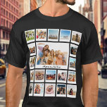 Camiseta Crie sua própria coleção de fotos personalizada 20<br><div class="desc">Crie sua própria camiseta personalizada de colagem de fotos com 20 de suas fotos favoritas em um design de tendência de na moda. Adicione seu próprio texto para qualquer ocasião.</div>