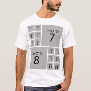 Camiseta Crie sua própria COLLAGEM FOTOGRÁFICA Personalizad