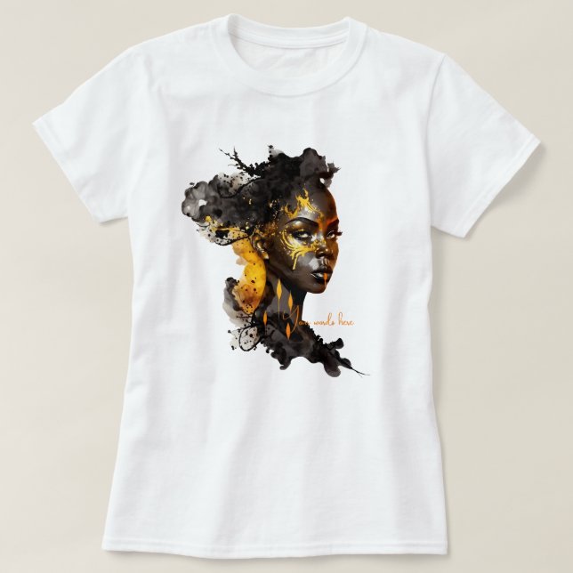 Camiseta Crie Sua Própria Deusa Dourada (Frente do Design)