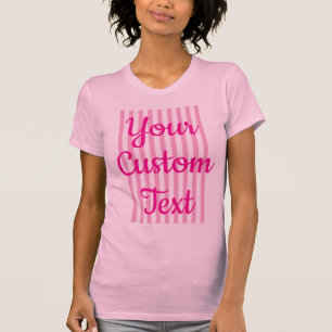 Camiseta Crie Sua Própria Faixa de Tipografia Rosa Quente