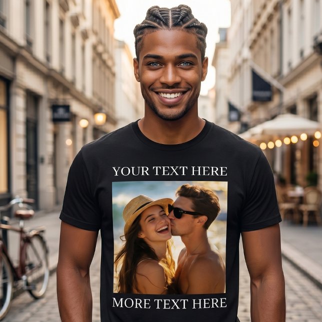 Camiseta Crie Sua Própria Foto e Texto (Criador carregado)