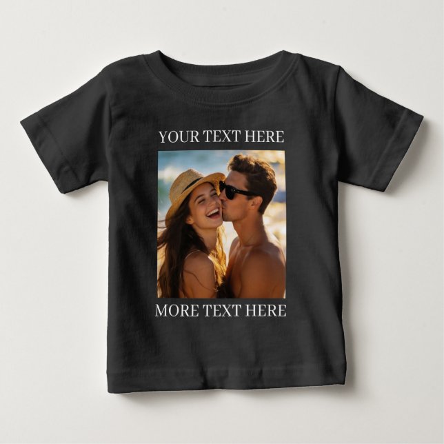 Camiseta Crie Sua Própria Foto e Texto (Frente)
