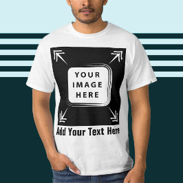 Camiseta Crie sua própria foto e texto personalizados