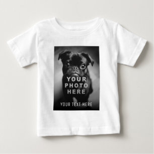 Camiseta Crie Sua Própria Foto Simples e Texto Personalizad