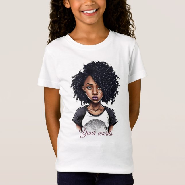 Camiseta Crie Sua Própria Garota Negra Tatuada (Frente)