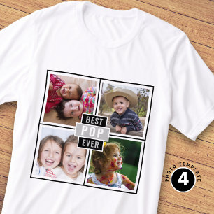 Camiseta Crie Sua Própria Melhor Colagem de Fotos do Pop 4 