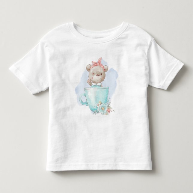 Camiseta Crie sua própria taça de chá de ursinho (Frente)