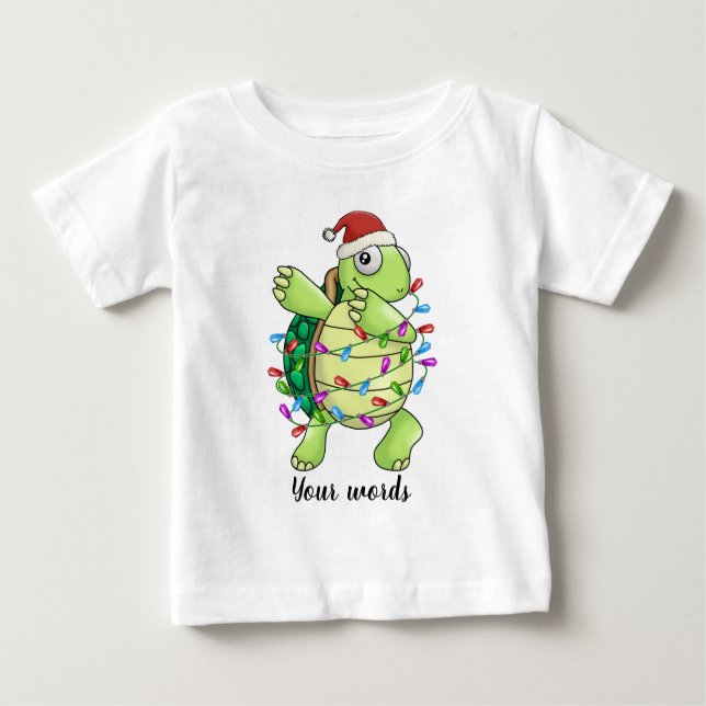 Camiseta Crie Sua Própria Tartaruga De Natal (Frente)