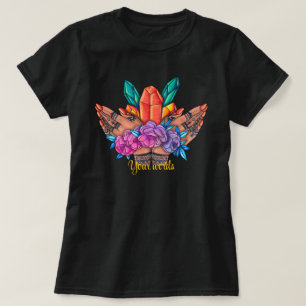 Camiseta Crie Suas Próprias Mãos de Henna Cristais & Rosas