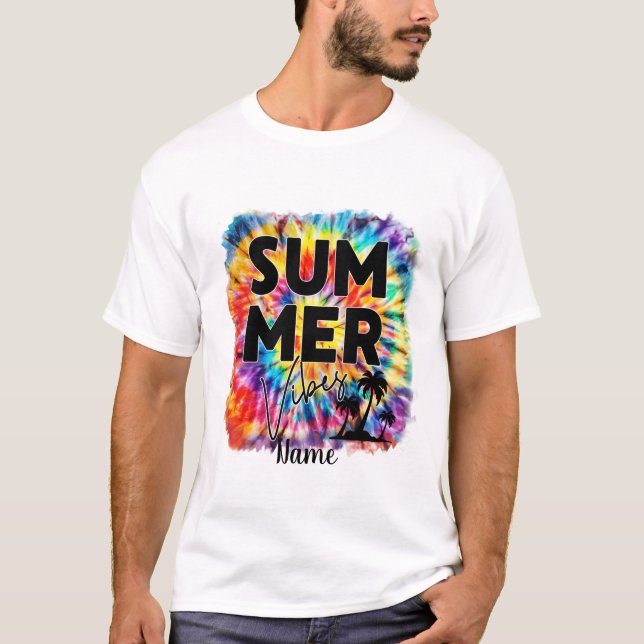 Camiseta Crie suas próprias vibrações de verão (Frente)