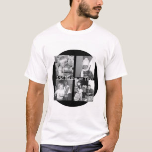 Camiseta Crie uma Colagem de Instagram com 4 fotos - preto