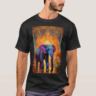 Camiseta Crie uma imagem de um elefante majestoso andando p