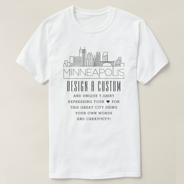 Camiseta Crie Uma Minneapolis Personalizada, Minnesota Them (Frente do Design)
