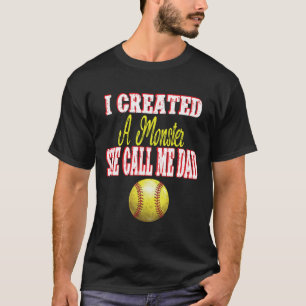 Camiseta Criei Um Monstro Ela Me Chama De Pai Menina Softll