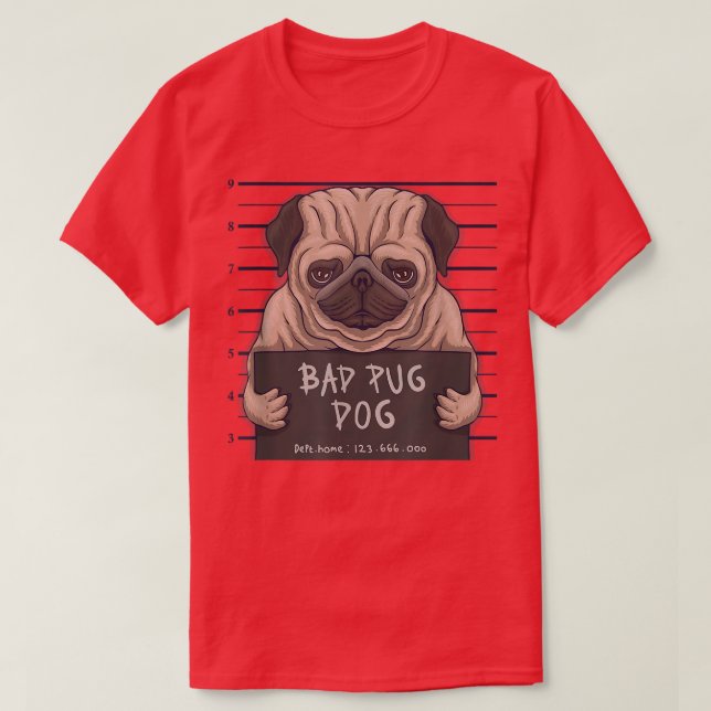 Camiseta crime de cão de vara (Frente do Design)