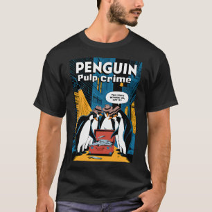 Camiseta Crime Pulp do Pinguim – Cena da Ruela Noir do Pi