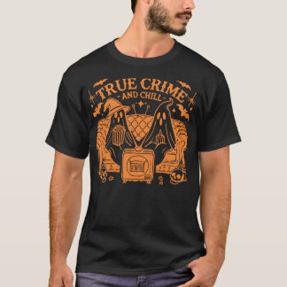 Camiseta Crime Verdadeiro E Filme Assustador De Halloween P