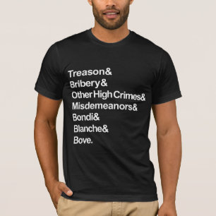 Camiseta Crimes Graves & Delitos Menores - Impeach Bondi Bl