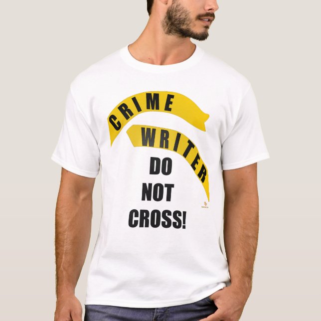 Camiseta Criminoso Escritor Sem Cruzar Humor Genre (Frente)