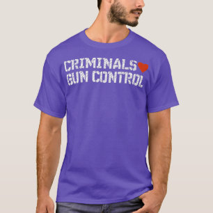 Camiseta Criminosos adoram interdição de controle de arma