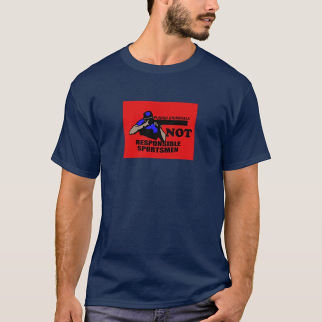 Camiseta Criminosos punidos que não são desportistas respon (Frente)