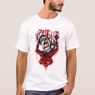 Camiseta Crimson Martyr – Gothic Horror Metal Design