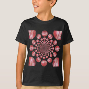 Camiseta Crimson Vortex: Linda Bola de Críquete Vermelho