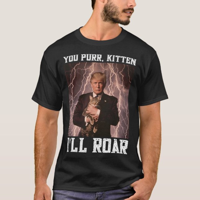 Camiseta Cringy Alpha Trump Kitten Meme Gato Protetor Cring (Frente)