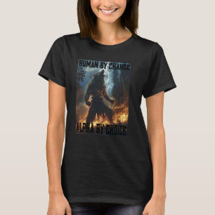 Camiseta Cringy Howling Alfa Wolf Cringe Memória Engraçada