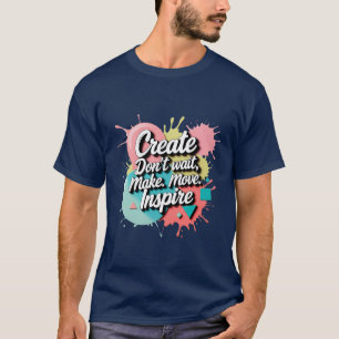Camiseta Crio e inspiração - Arte Motivativa Metálica Negri