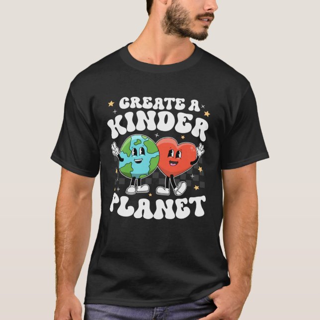 Camiseta Crio Kinder Planet Professor Kind Unity Dia da Ter (Frente)