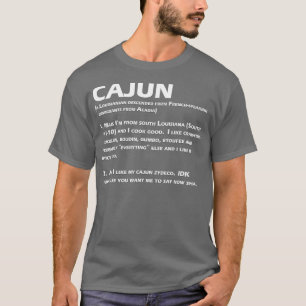 Camiseta Crioulo da Louisiana, Funny de Definição Cajun
