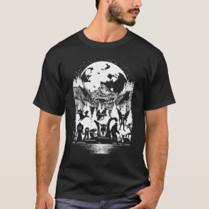 Camiseta Criptid Monsters Bigfoot Mothman Moon Crypt
