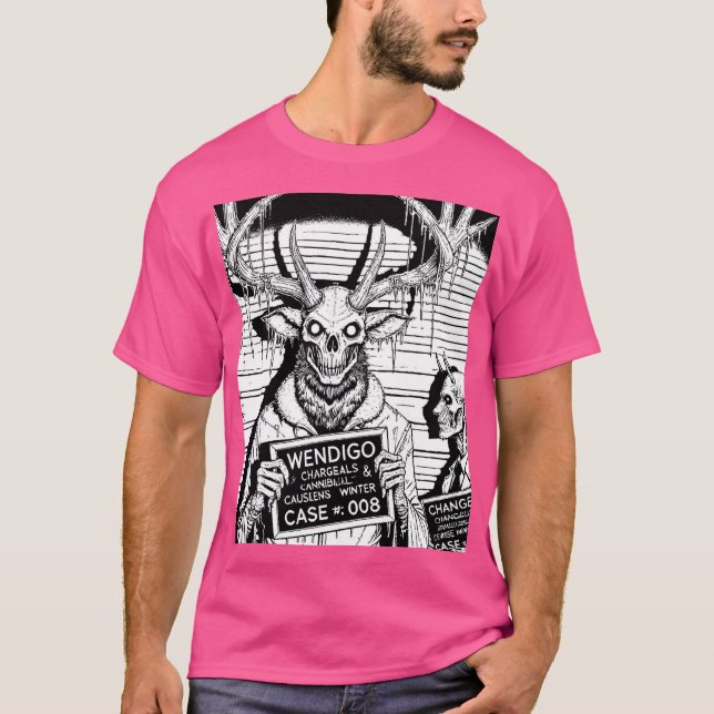 Camiseta Criptid Mugshots - Wendigo (Frente)