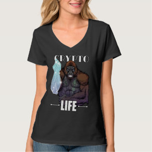 Camiseta Cripto Life Diamond Mãos Homens Mulheres Pai Trad