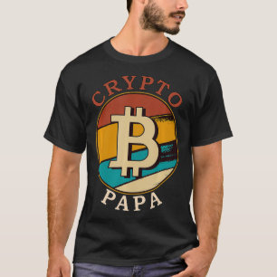 Camiseta Cripto Papa Pai Engraçado Moedas-de-Bit-Boca Miner