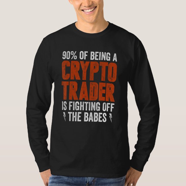 Camiseta Cripto Trader E Lutando Contra Os Bebês (Frente)