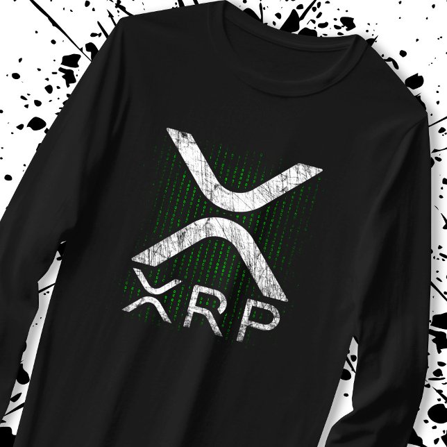 Camiseta Criptocurrency Binary Code XRP Hodlers Crypto Memo (Criador carregado)