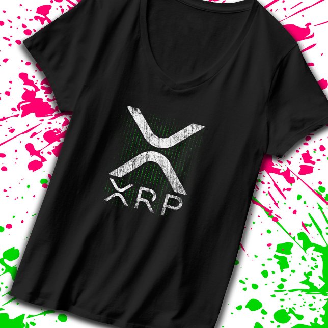 Camiseta Criptocurrency Binary Code XRP Hodlers Crypto Memo (Criador carregado)