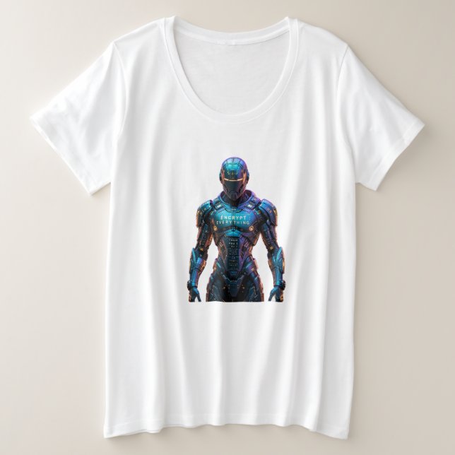 Camiseta Criptografar tudo do Guardian (Frente do Design)
