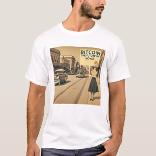 Camiseta Criptografia BTC Bitmoney inspirada na Vintage