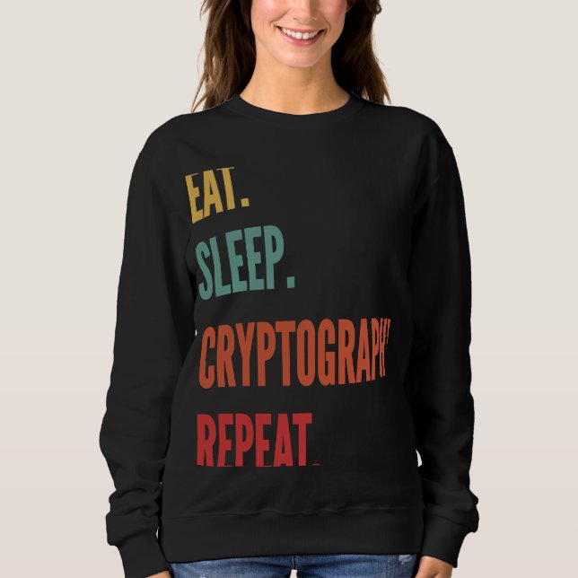 Camiseta Criptografia Comer Criptografia do Sono Repetir (Frente)