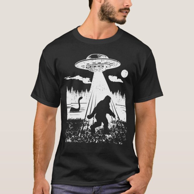 Camiseta Criptografia de Aliens Sasquatch Engraçados De Abd (Frente)