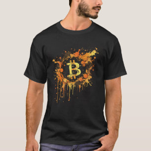 Camiseta Criptografia de Vintagem Btc - Bitmoney Splash