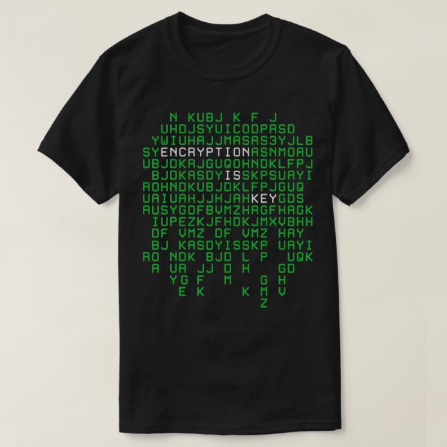 Camiseta Criptografia do Programador de Segurança de Design (Frente do Design)