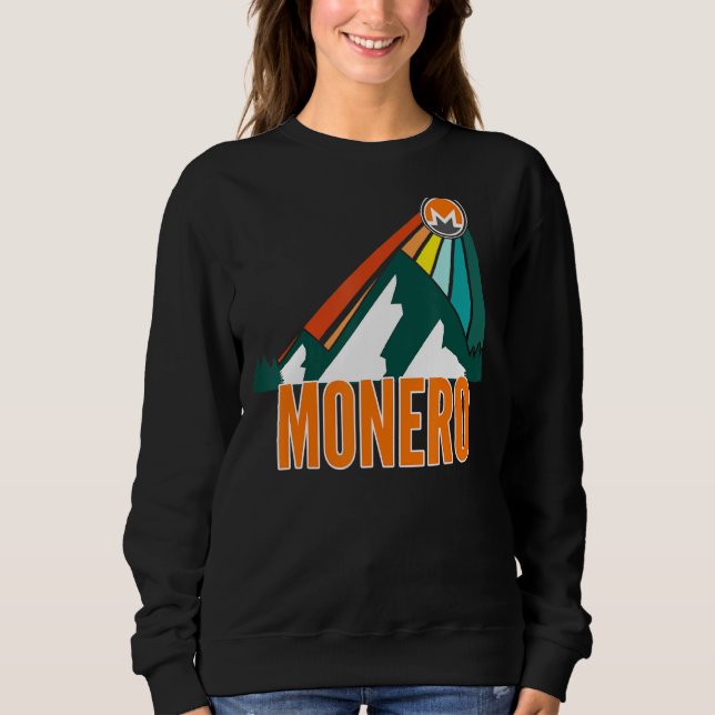 Camiseta Criptomoeda de Raios Sun Cripto Montanha Monero Xm (Frente)