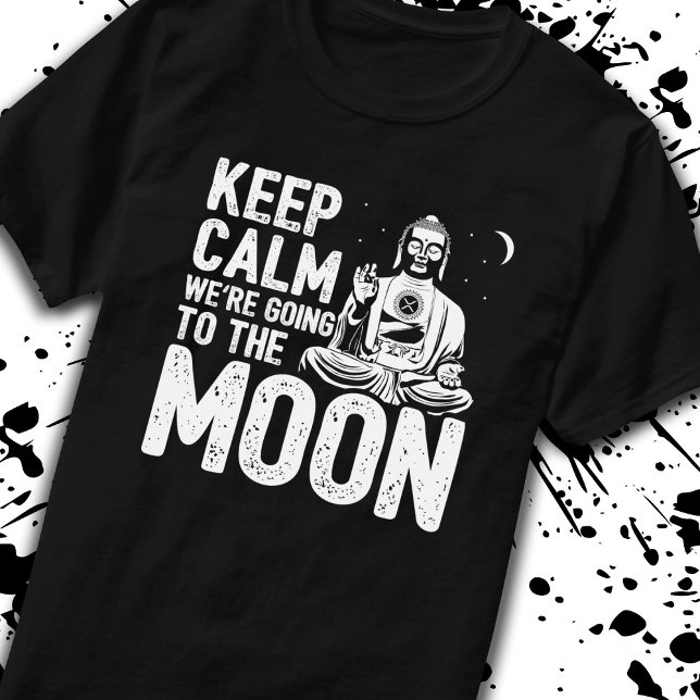 Camiseta Criptomoeda XRP Para a Lua Mantenha Calma Crypto (Criador carregado)